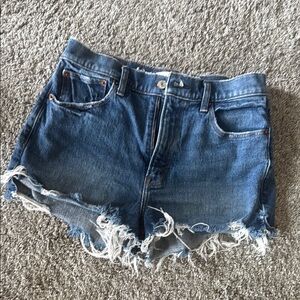 Abercrombie & Fitch Blue Distressed Jean Shorts